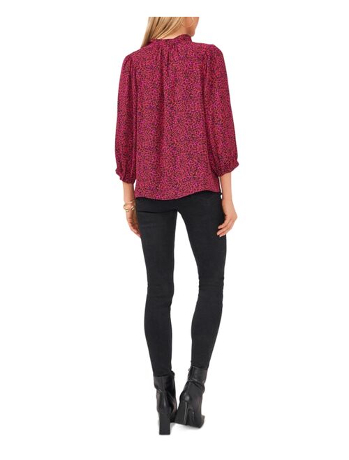 Vince Camuto Printed Tie-Neck Top