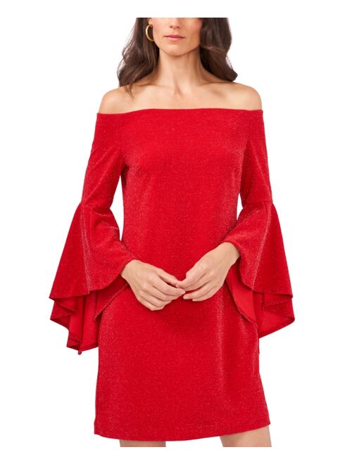 Vince Camuto Off-The-Shoulder Flutter-Sleeve Dress