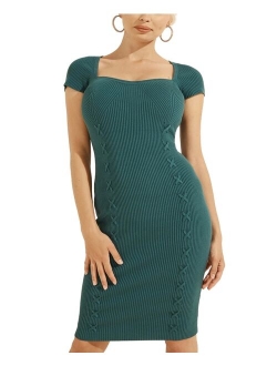 Margot Cap Sleeve Ribbed Midi Dress