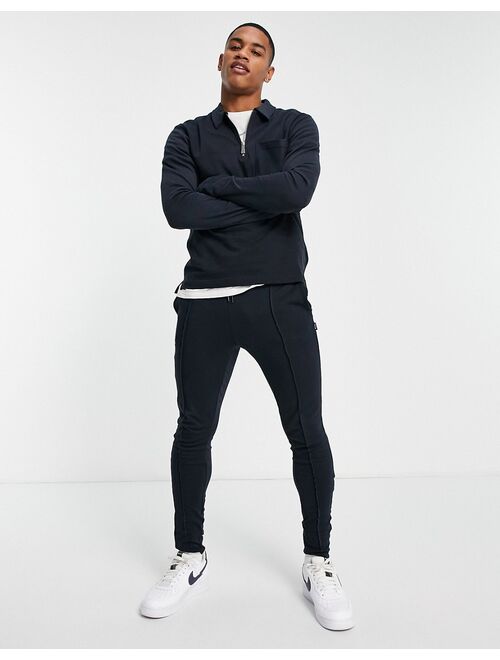 Only & Sons sweatpants with pintucks in navy - part of a set