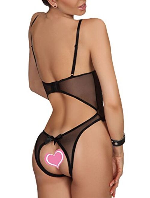 Fairymei Lingerie for Women One-Piece Teddy Lingerie Sexy Bodysuit Lace Nightie