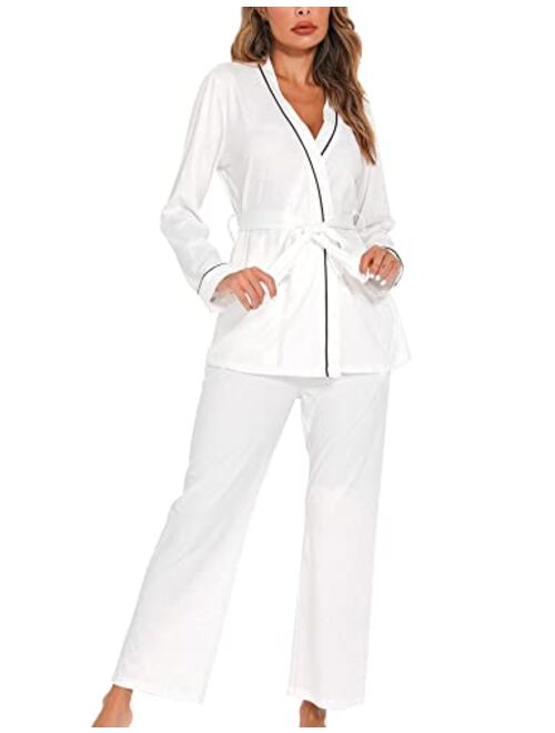 LOLLO VITA Pajama Set for Women Long Sleeve Pajamas Lounge Set with Pockets