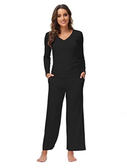 LOLLO VITA Womens Pajama Set Long Sleeve Sleepwear Cotton Soft Pjs Sets