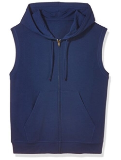 Good Brief Men's Sleeveless Lightweight French Terry Zip-Up Hoodie