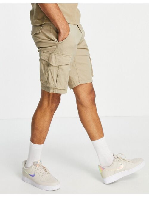 Only & Sons cargo shorts in tan