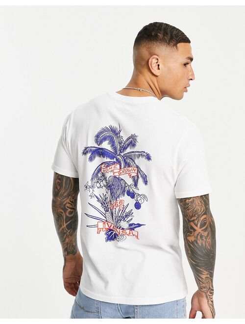 Vans Market Print back print t-shirt in white