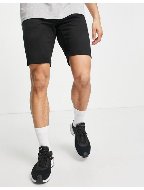 Only & Sons chino shorts in black