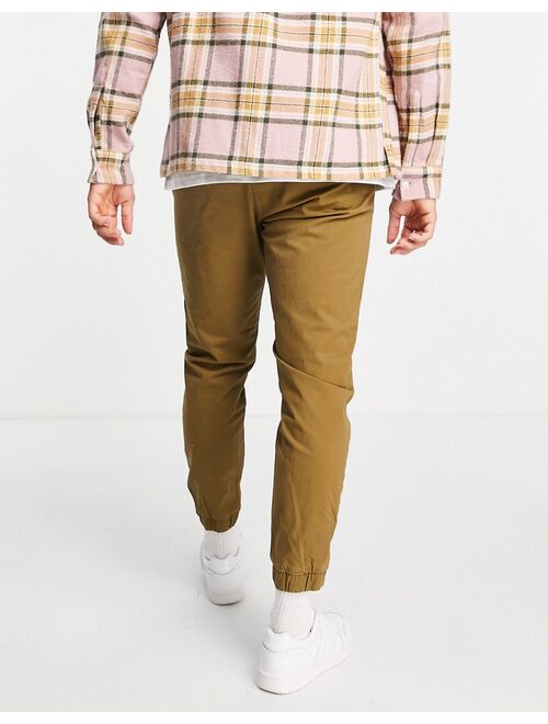 Only & Sons cuffed slim fit chinos in tan