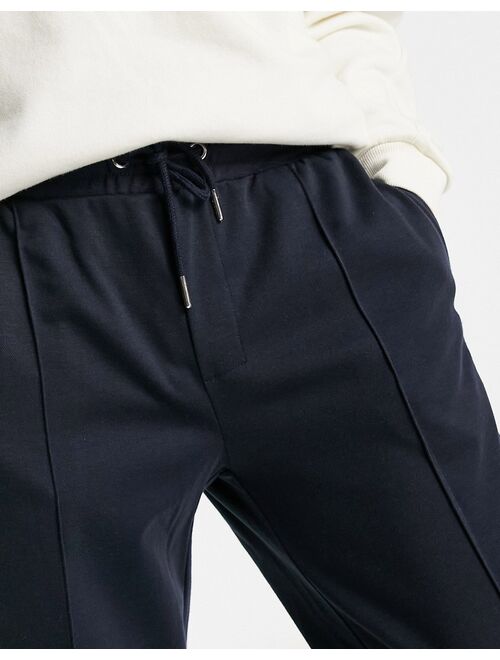 Only & Sons slim sweatpants with pintuck in navy