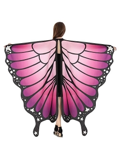 HITOP Women Halloween Party Butterfly Wings Shawl for Girls Adult Festival Costume Wear Dress Up Cape