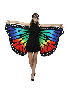 Shireake Baby Halloween/Party Costumes,Double-Sided Printing Fabric Butterfly Wings for Women,Butterfly Fairy Ladies Costume Accessory