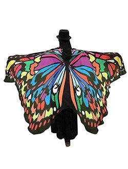 Shireake Baby Halloween/Party Butterfly Wings Costumes for Women,Soft Fabric Butterfly Shawl Fairy Ladies Nymph Pixie Festival Rave Dress