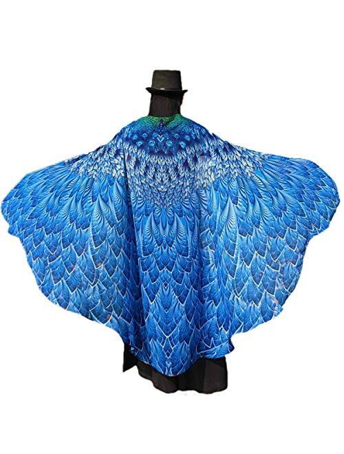 Shireake Baby Halloween/Party Butterfly Wings Costumes for Women,Soft Fabric Butterfly Shawl Fairy Ladies Nymph Pixie Festival Rave Dress