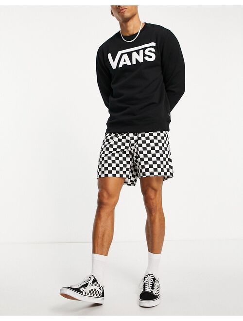 Vans Range relaxed drawstring waist checkerboard shorts in white