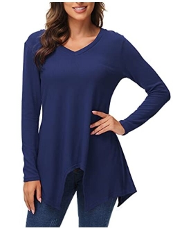 LOLLO VITA Women's Causal Shirts Long Sleeve V Neck Sexy Blouse Slim Fit Tops