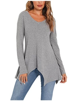 LOLLO VITA Women's Causal Shirts Long Sleeve V Neck Sexy Blouse Slim Fit Tops