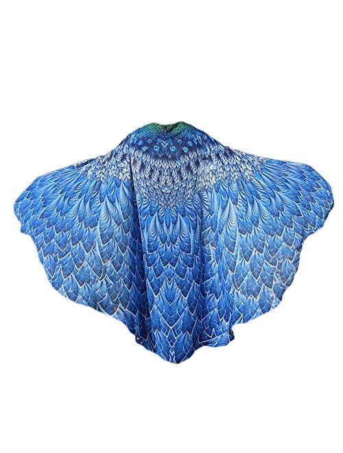 Aunavey Christmas Party Soft Fabric Butterfly Wings Shawl Fairy Ladies Nymph Pixie Costume Accessory