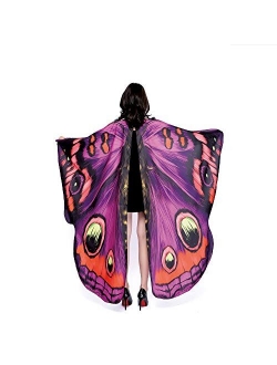 Fangzhuo Butterfly Wings Women Costumes Butterfly Shawl Cape Halloween Party Accessory