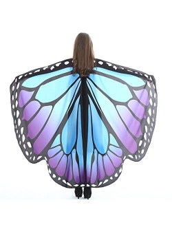Halloween Soft Butterfly Wings for Adult Butterfly Shawl Fairy Wings Cape Nymph Pixie Chirstmas Halloween Party Costume