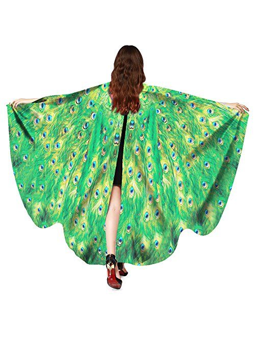 Multitrust Halloween Soft Butterfly Wings for Adult Butterfly Shawl Fairy Wings Cape Nymph Pixie Chirstmas Halloween Party Costume