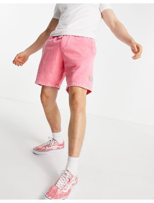 Vans Overlook fleece shorts in pink