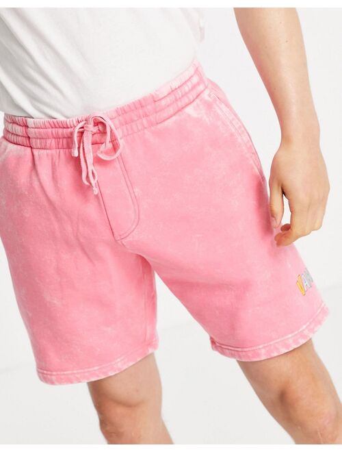 Vans Overlook fleece shorts in pink