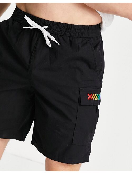 Vans Pride cargo shorts in black