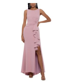 Women's Sleeveless Ruffle-Detail Gown