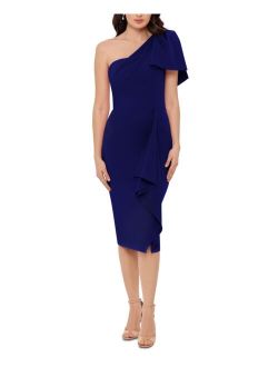 One-Shoulder Bow Sheath Dress