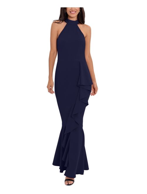 Betsy & Adam Mock-Neck Gown