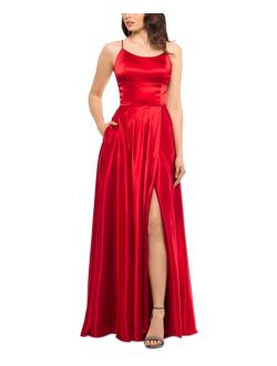 Petite Satin Ball Gown