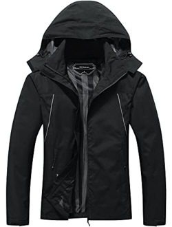 Women's Waterproof Rain Jacket Outdoor Lightweight Softshell Raincoat for Hiking Travel