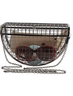 Women's Elegant Chain Cross-body Bag Metal Hollow Cage Clutch