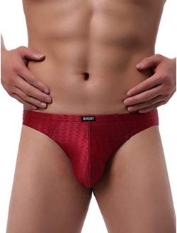 Men's Shining Thong Underwear Soft Stretch T-Back Mens Underwear Sexy Low Rise Under Panties