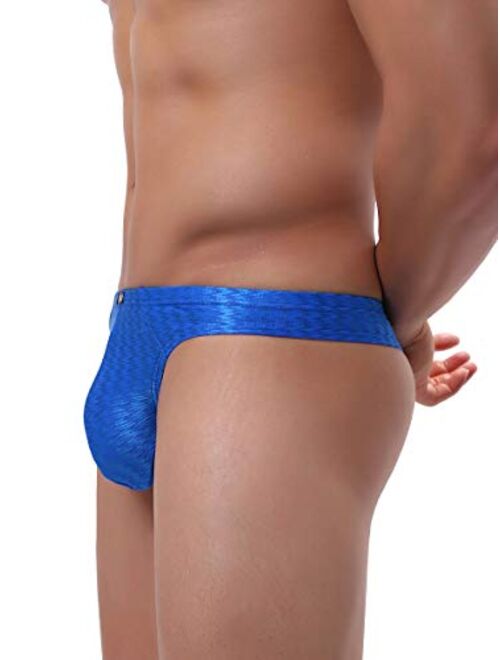 Buy Ikingsky Mens Shining Thong Underwear Soft Stretch T Back Mens