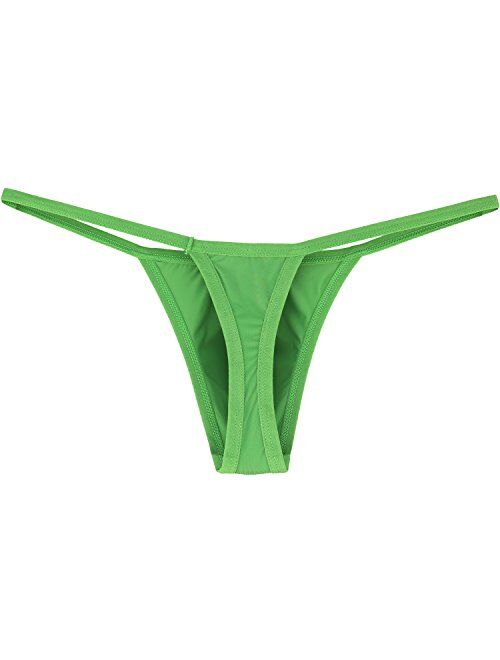 iKingsky Men's Soft Pouch String Thong Underwear Sexy Low Rise T-back Mens Under Panties