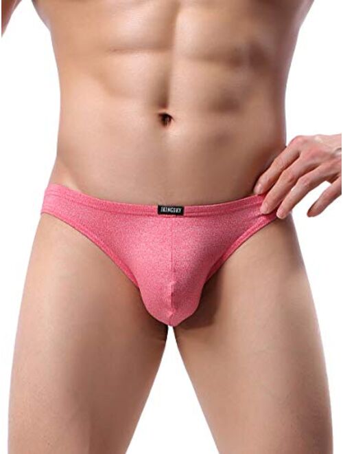 iKingsky Men's Pouch Bikini Underwear Sexy Low Rise Bulge Mens Briefs