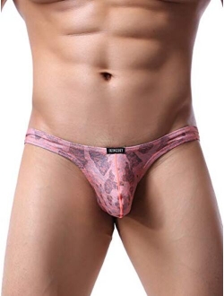 Men's Camouflage Thong Underwear Big Pouch T-Back Under Panties Enhance Underwear