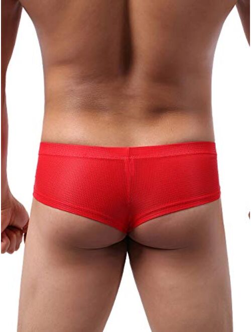 Buy Ikingsky Mens Cheeky Thong Underwear Mini Cheek Boxer Briefs Sexy Brazilian Back Mens