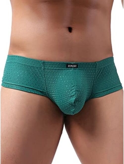 Men's Cheeky Boxer Sexy Brazilian Back Mens Underwear Low Rise Mini Cheek Thong Underpanties for Men