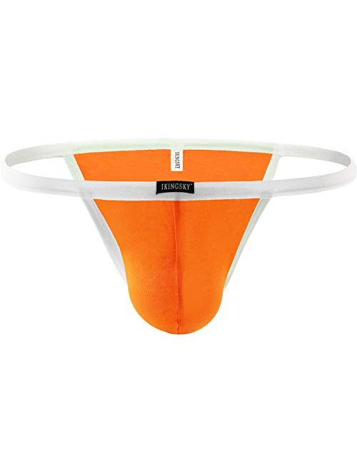 Buy Ikingsky Men S High Leg Opening Modal Bikini Underwear Sexy Low Rise Brazilian Cut Bulge
