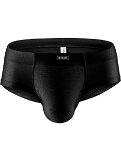 Men's Seamless Front Pouch Briefs Sexy Cheeky Mens Underwear High Stretch Under Panties