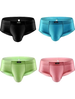 Men's Seamless Front Pouch Briefs Sexy Cheeky Mens Underwear High Stretch Under Panties