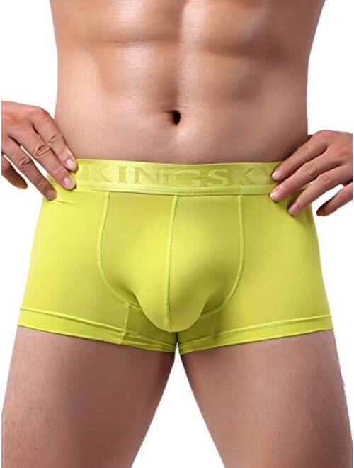 IKINGSKY Men's Spotry Boxer Shorts Sexy U-Hance Pouch Underwear Low Rise Pouch Under Panties