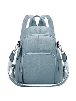 Soft Leather Backpack Purse For Women Anti-theft Backpacks Versatile Shoulder Bag Medium