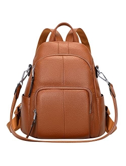 Soft Leather Backpack Purse For Women Anti-theft Backpacks Versatile Shoulder Bag Medium