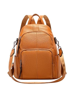 Soft Leather Backpack Purse For Women Anti-theft Backpacks Versatile Shoulder Bag Medium