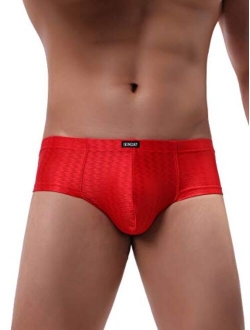 Men's Shining Cheeky Boxer Briefs Sexy Mini Cheek Thong Underwear Stretch Brazilian Back Mens Under Panties