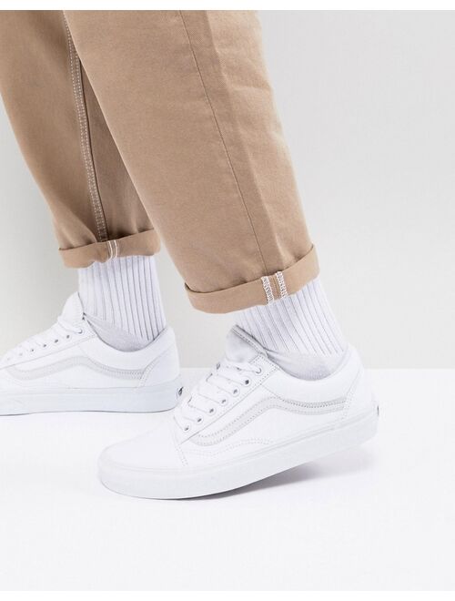 Vans Old Skool canvas sneakers in white