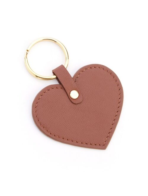 ROYCE New York Heart Shaped Leather Key Fob